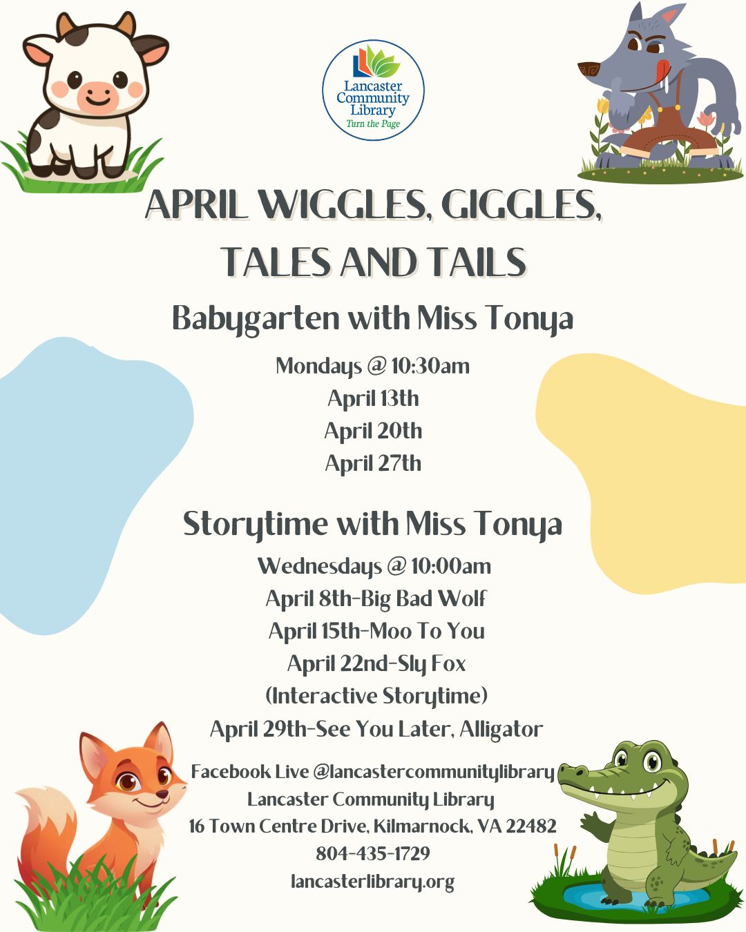 April Kids Schedule Social Media