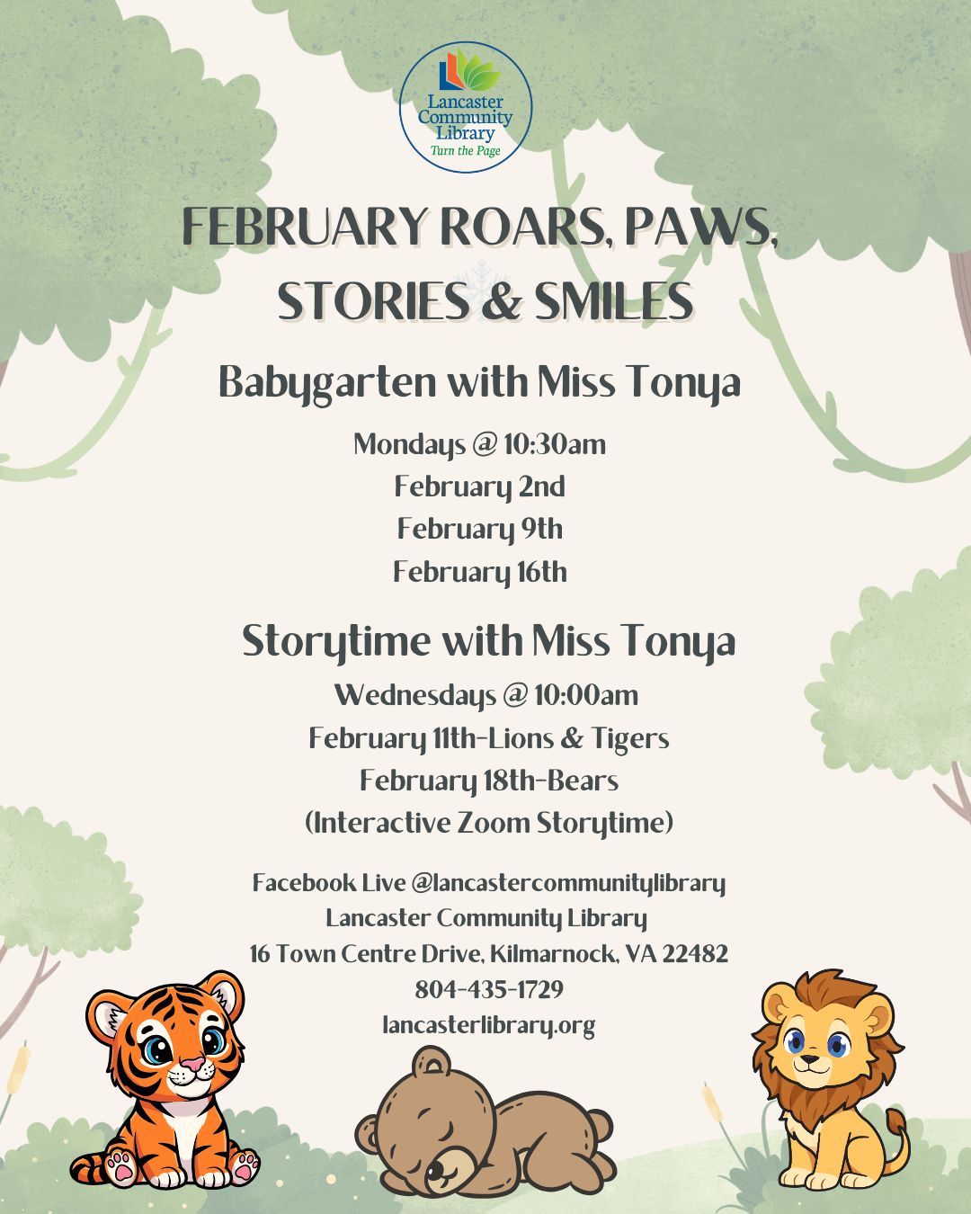 February Kids Schedule Social Media