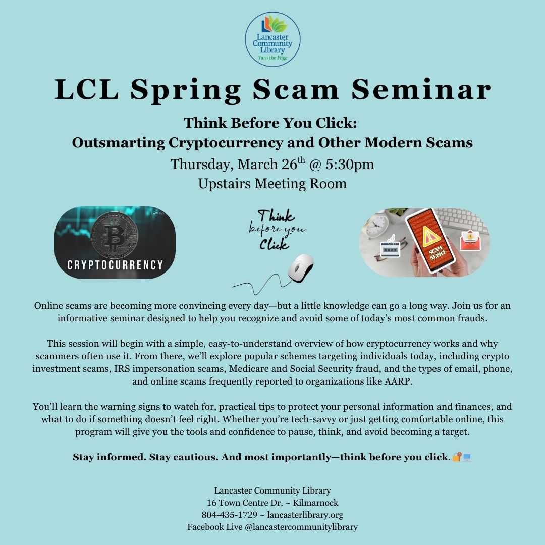 LCL Spring Scam Seminar