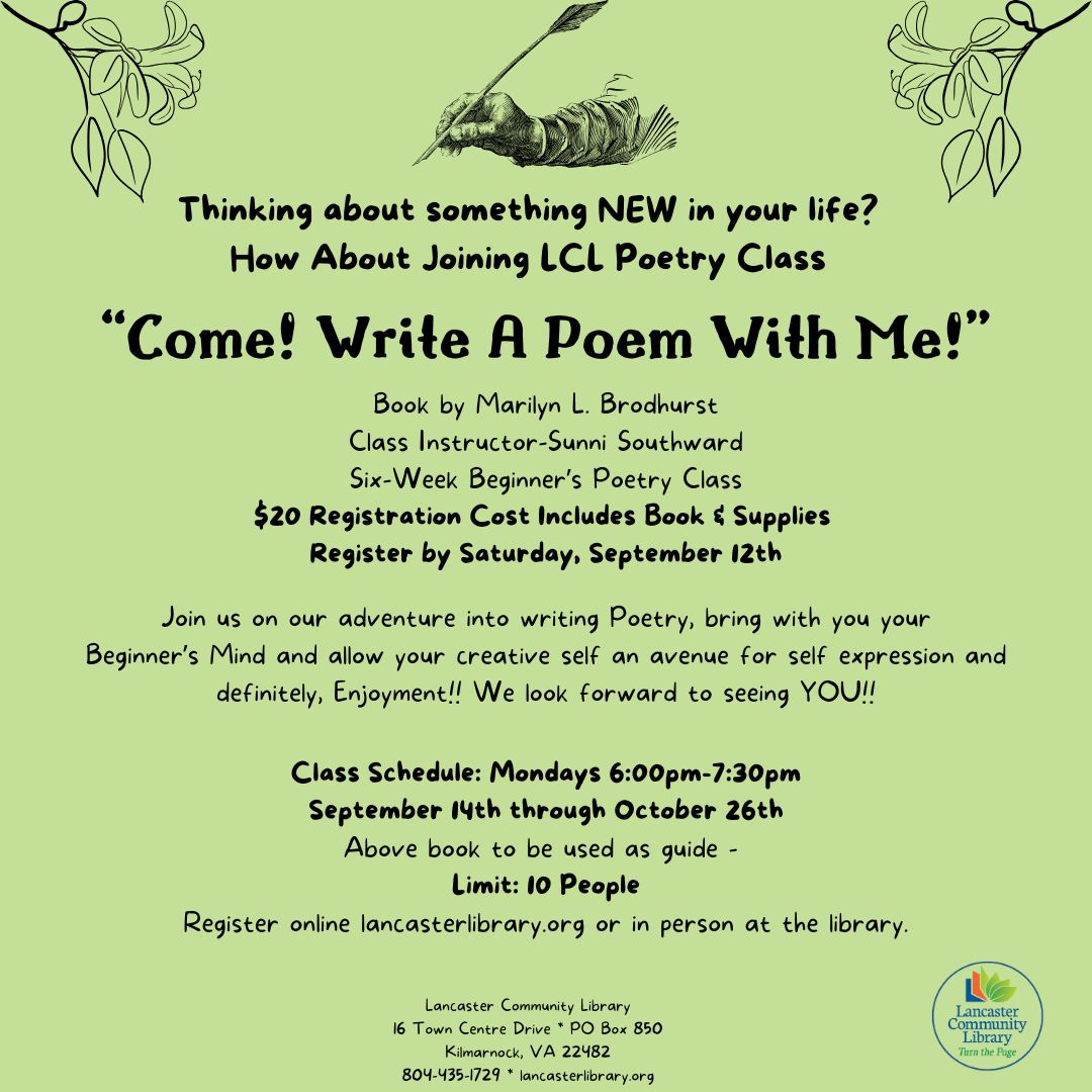 Poetry Class Social Media fall 26