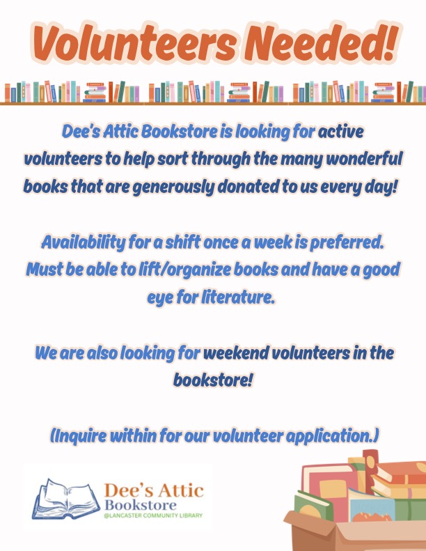 Volunteers Needed Flyer for Store