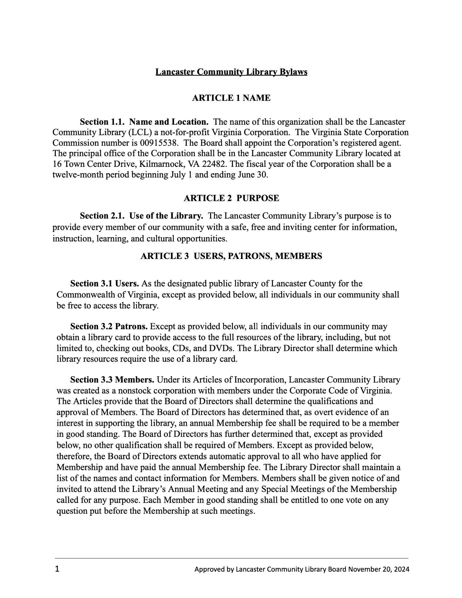 bylaws pg 1